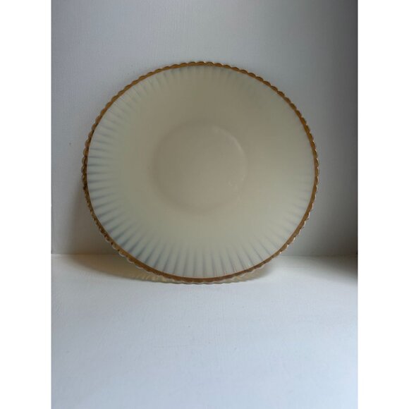 Vintage Macbeth Evans Cremax "Petalware" Pattern Opalescent Glass Dish 10 1/2" - Picture 2 of 10